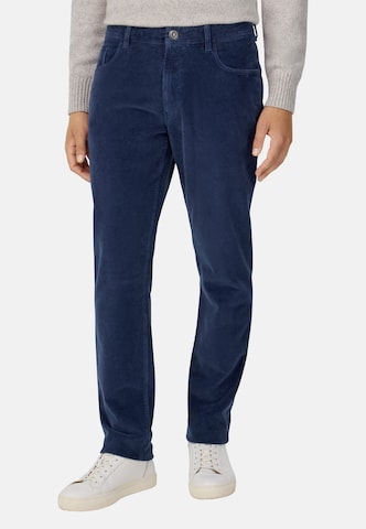 Coupe slim Pantalon Boggi Milano en bleu : devant