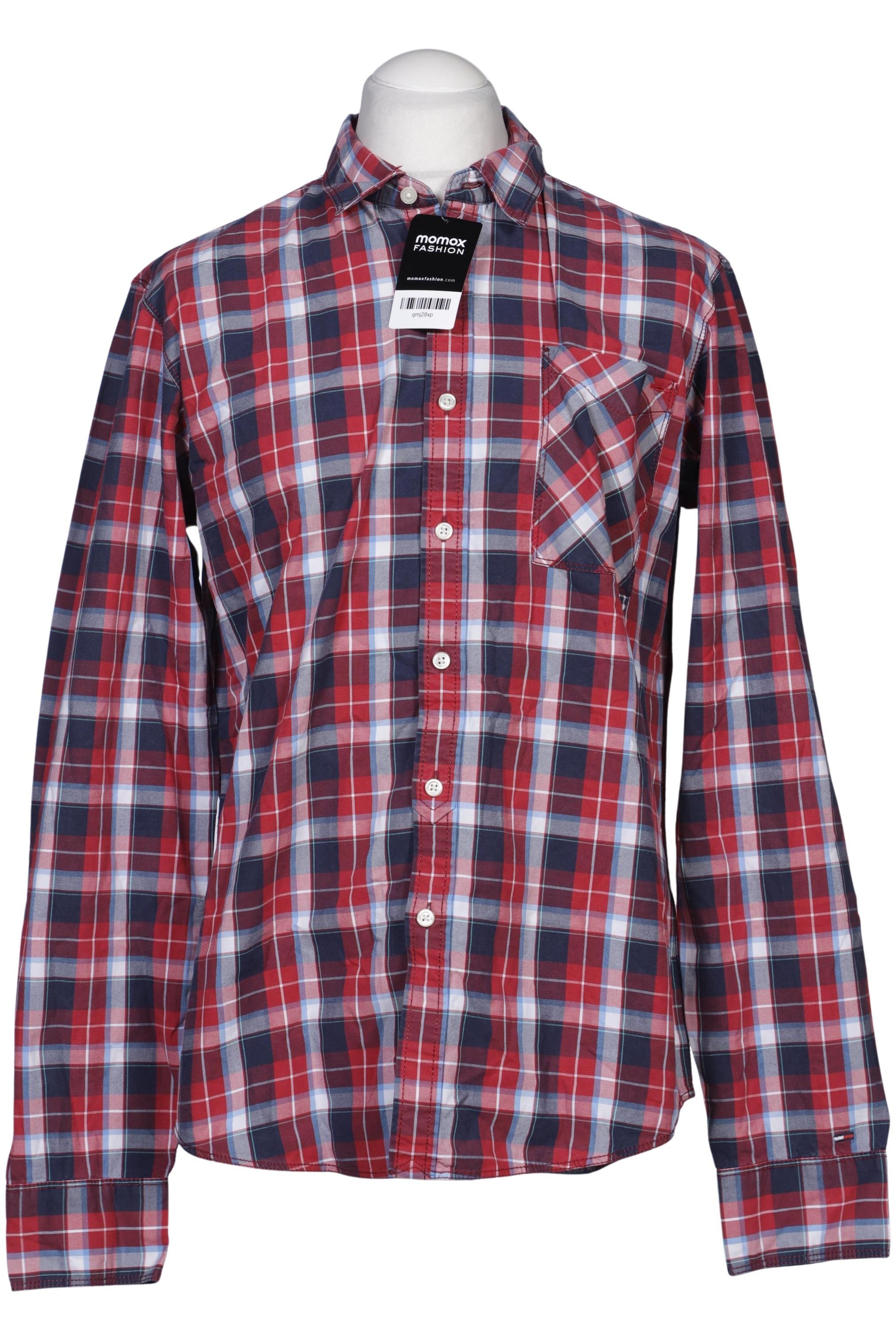 Tommy Jeans Button Up Shirt in XL in Red: front