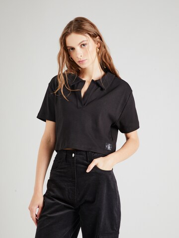 Calvin Klein Jeans Shirt in Zwart: voorkant