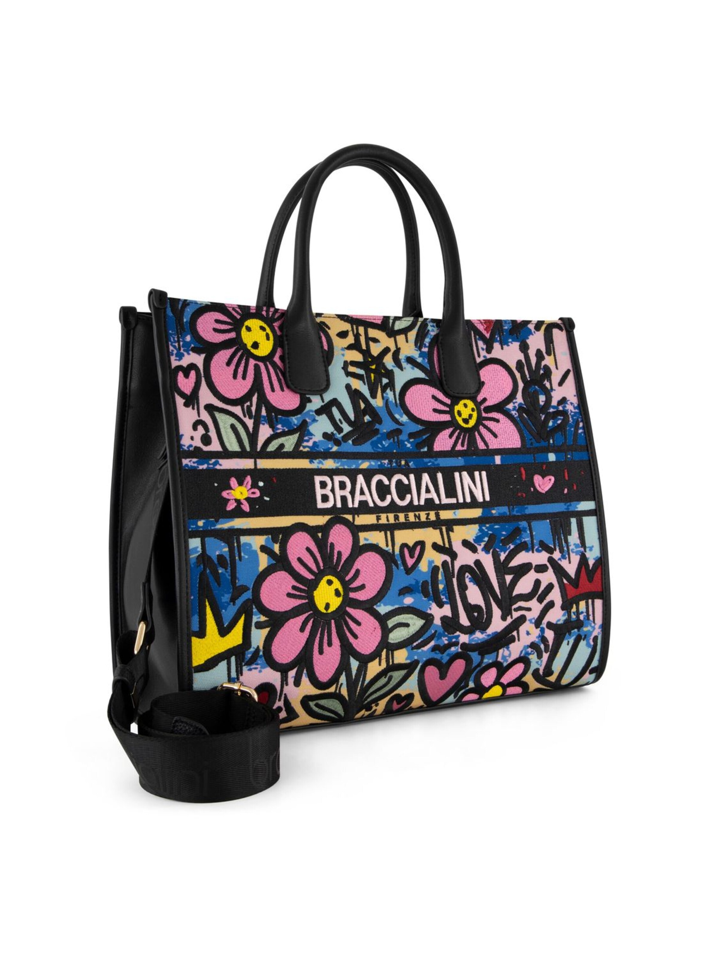 Borsa a mano 'Jacquard' di Braccialini in colori misti