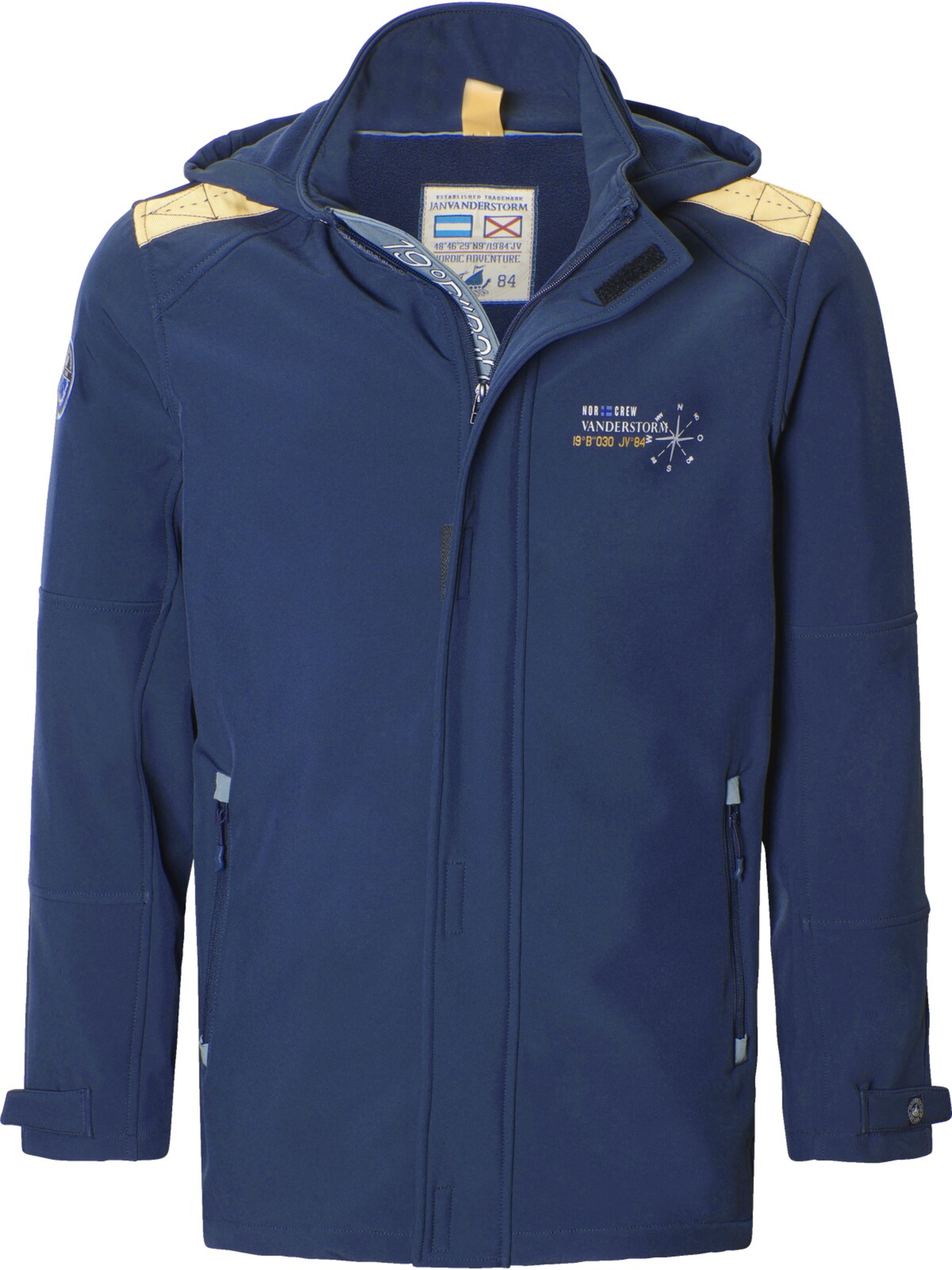 Jan Vanderstorm Between-Season Jacket 'Pekkor' in Blue: front