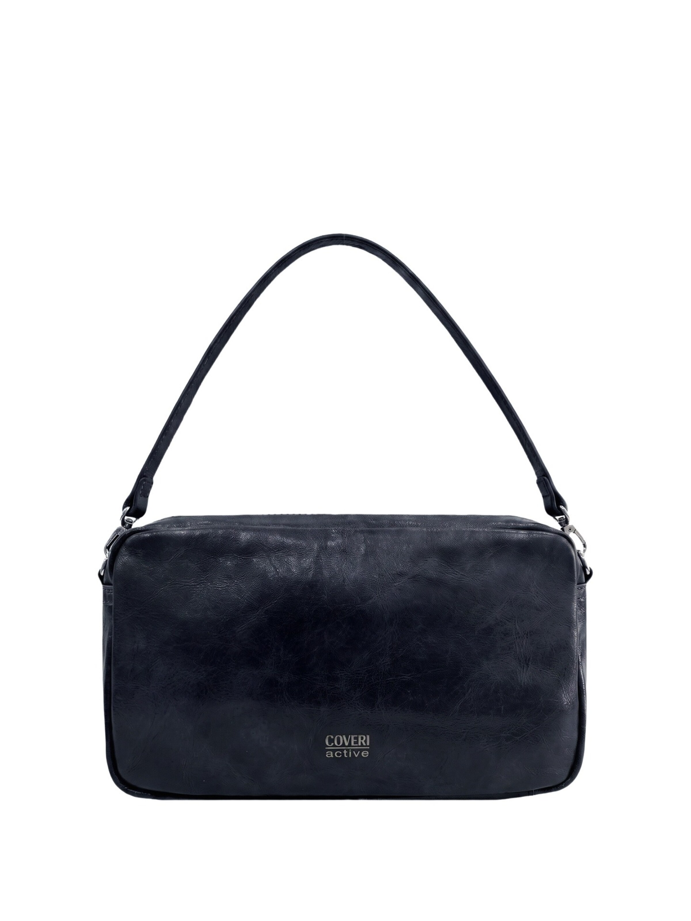 Borsa a spalla di Coveri in blu: frontale