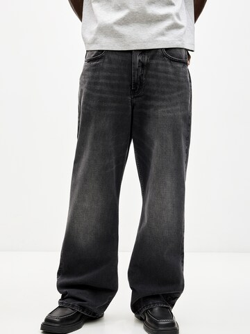Baggy Jean Pull&Bear en noir : devant