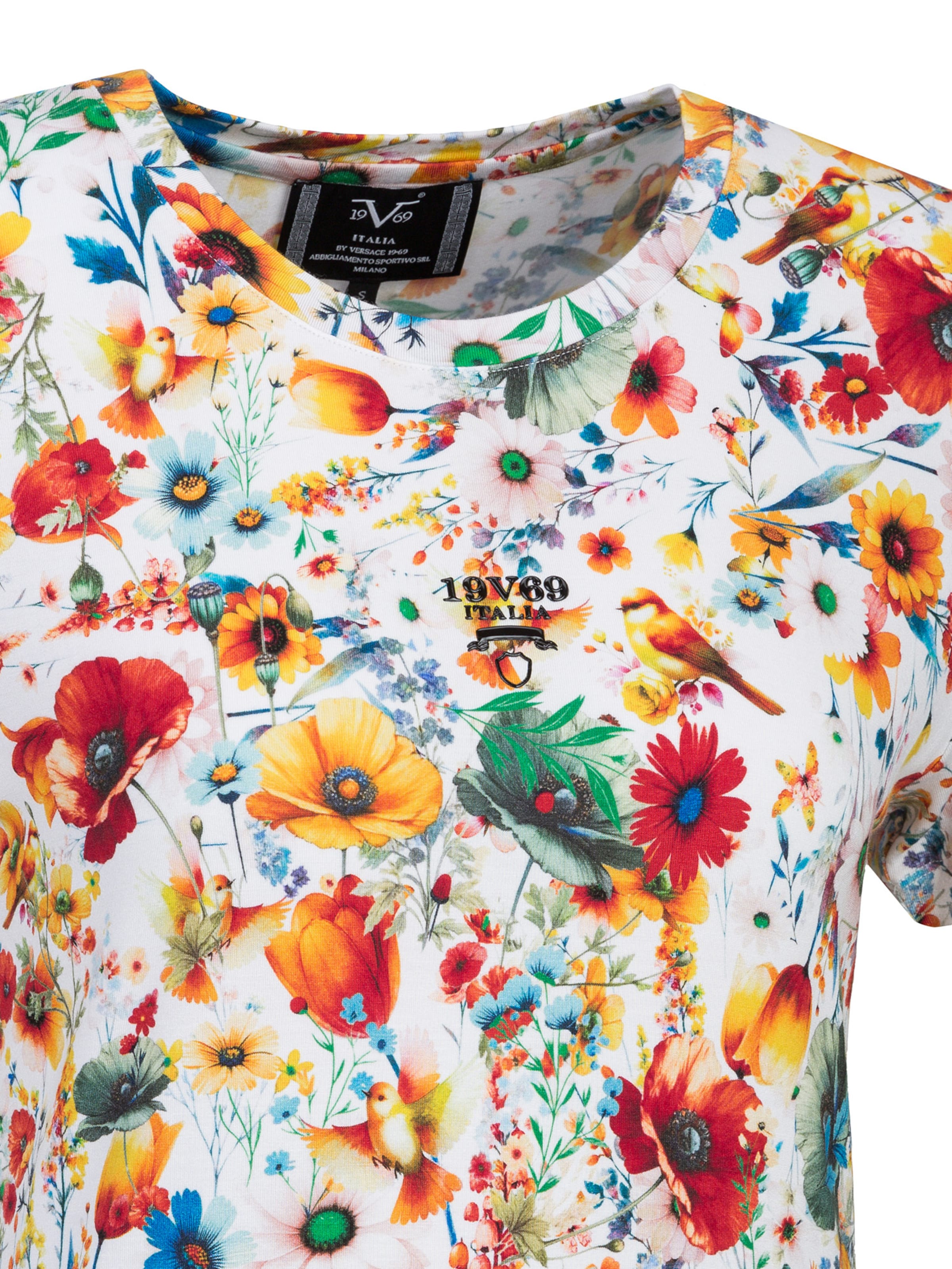 19V69 ITALIA T-shirt 'Bella Flower' i vit