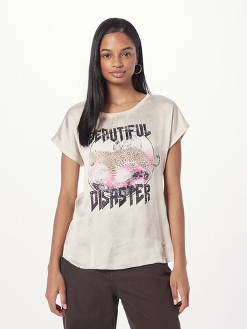 Key Largo T-Shirt 'DISASTER' in Beige: Vorderseite