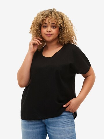 Zizzi - Blusa 'VFLEX' en negro: frente