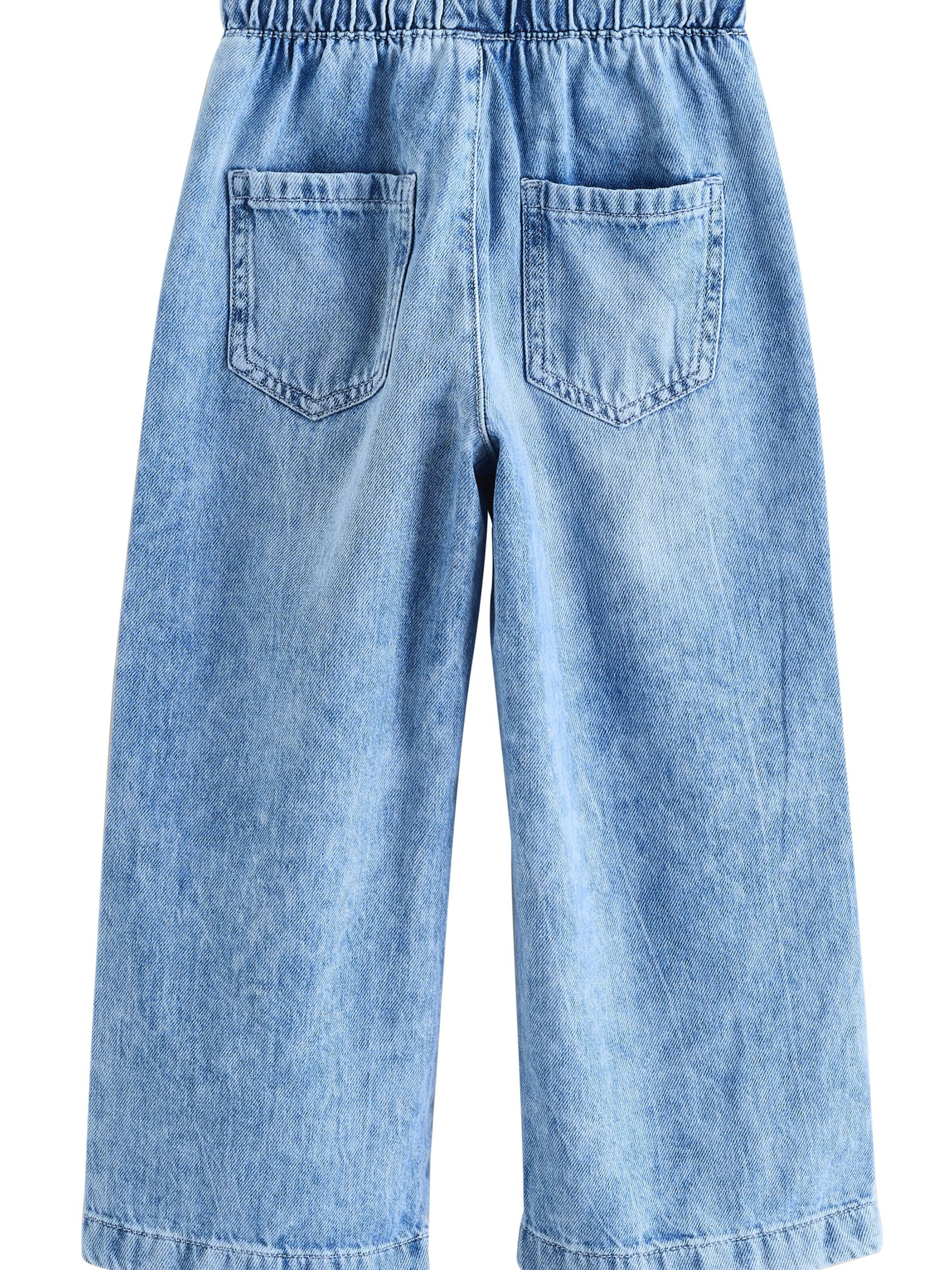 Wide leg Jeans de la Next pe albastru