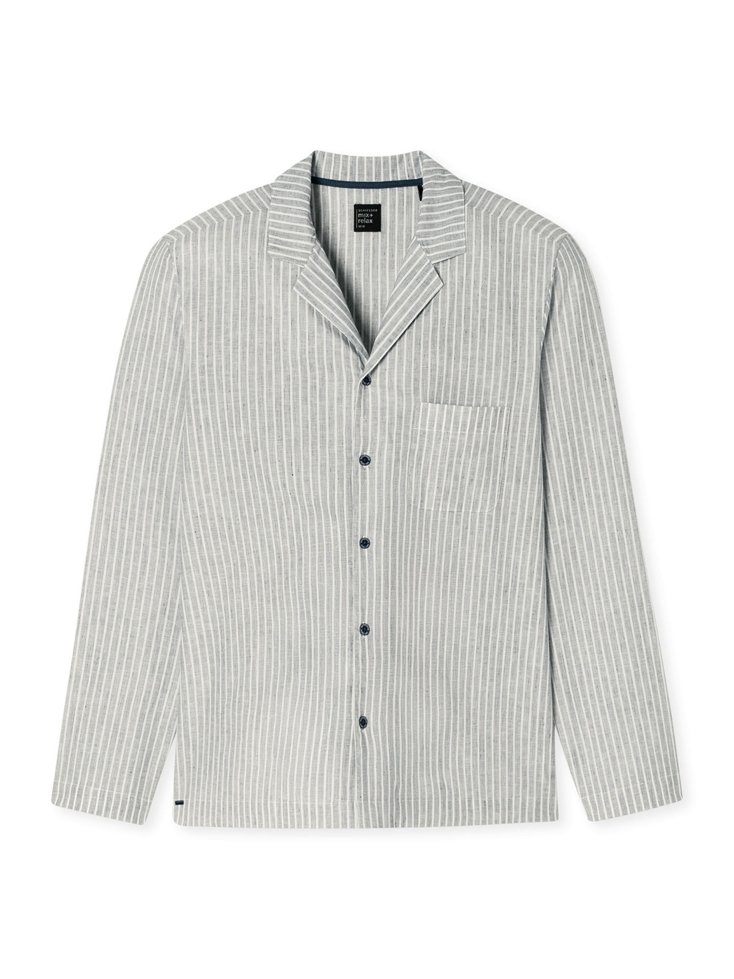 SCHIESSER Pyjamaoberteil ' Mix Relax ' in graumeliert / offwhite, Produktansicht