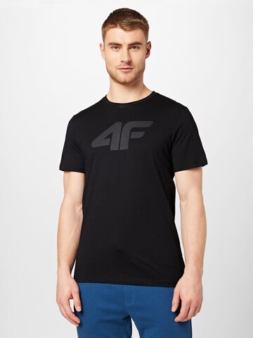 4F Performance Shirt in Black: front