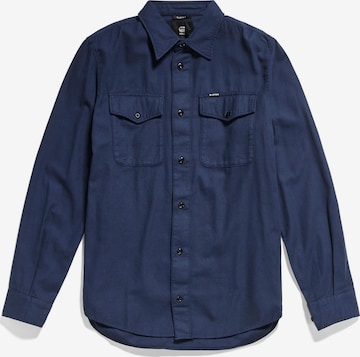 G-Star RAW Button Up Shirt in Blue: front