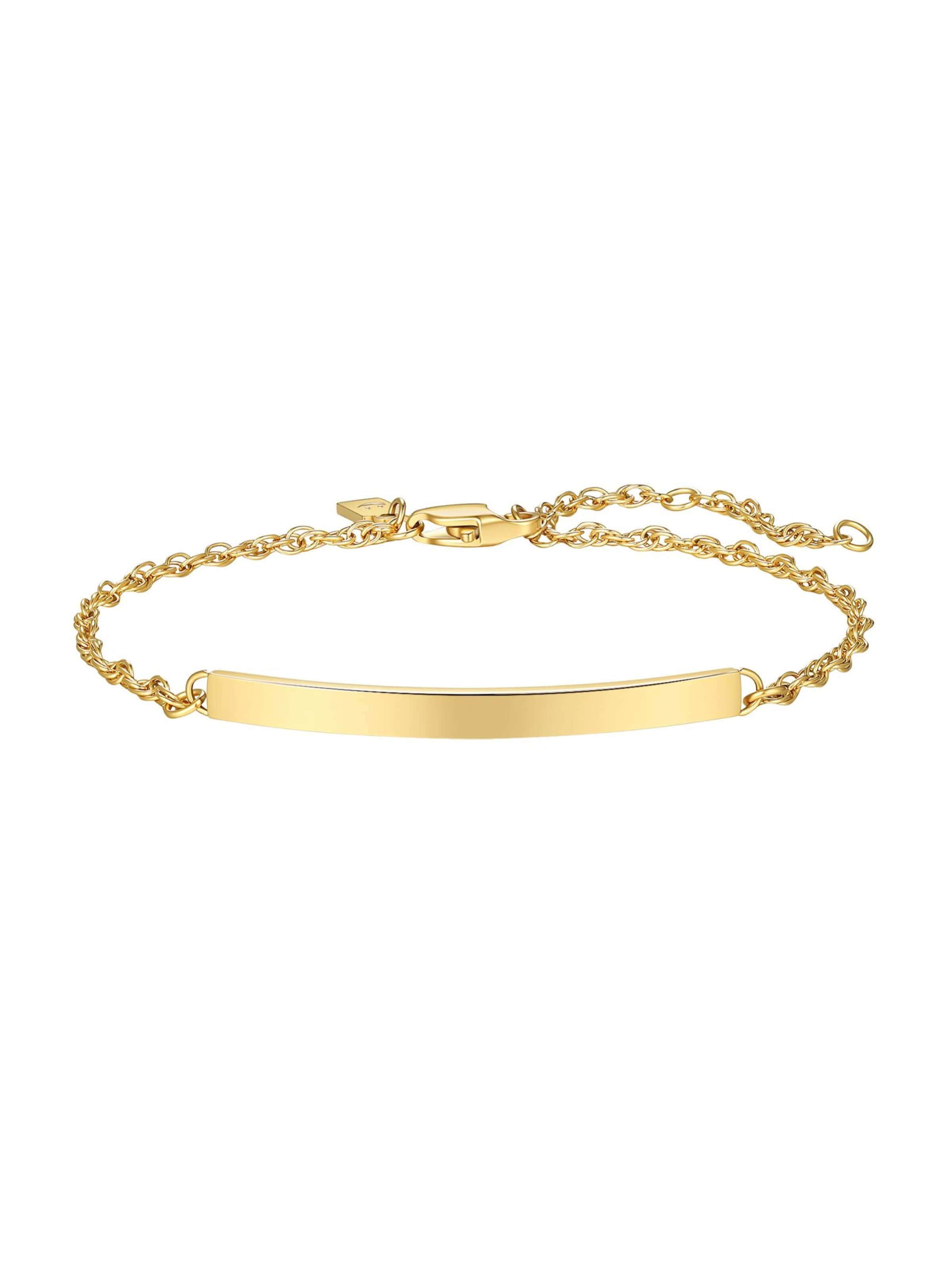Hey Happiness Armband 'Bar Cable' in Goud
