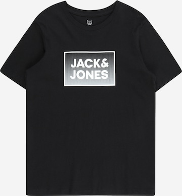 Jack & Jones Junior T-shirt 'STEEL' i svart: framsida