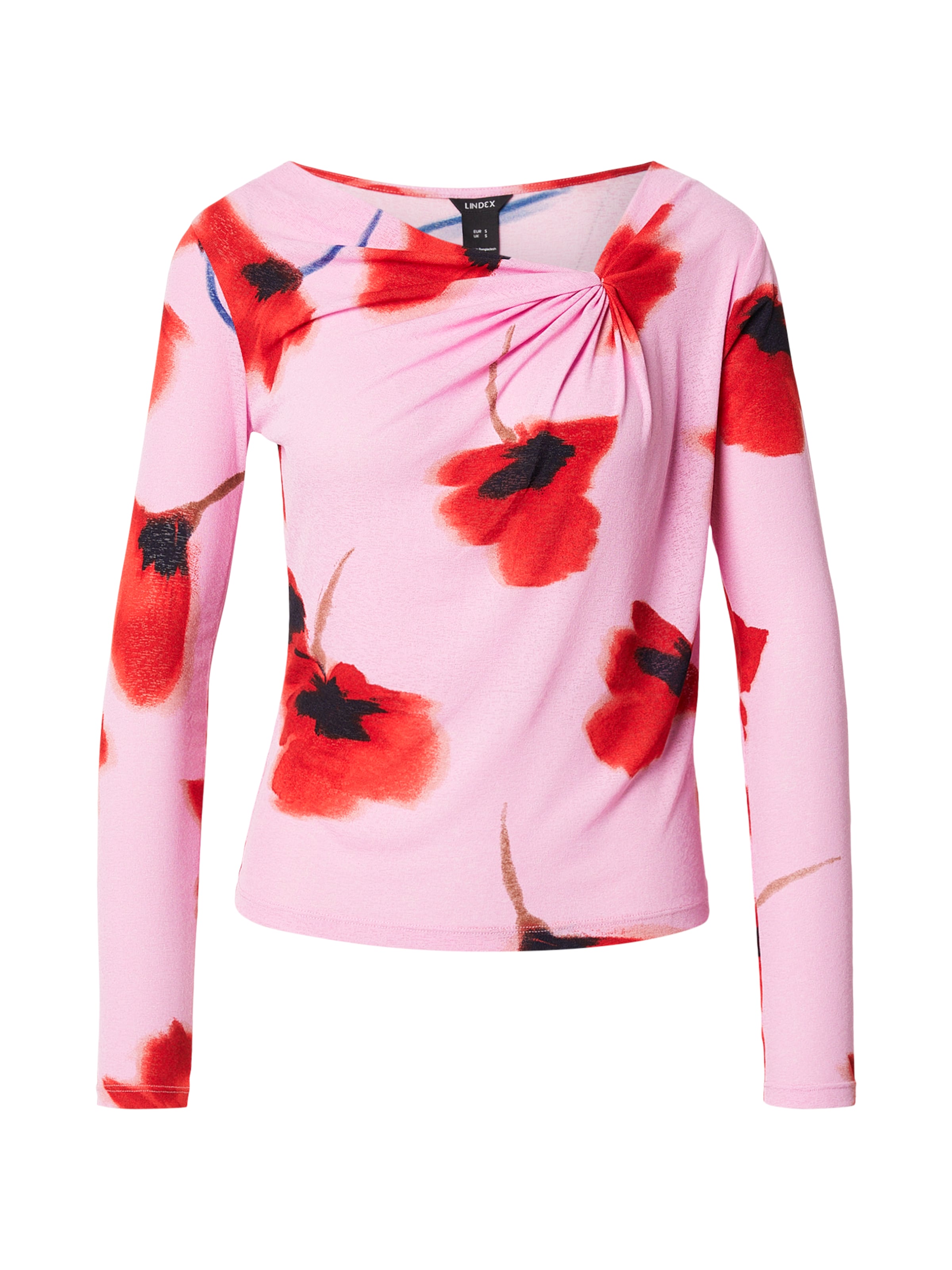 Lindex Μπλουζάκι 'Simonetta' σε ροζ: μπροστά