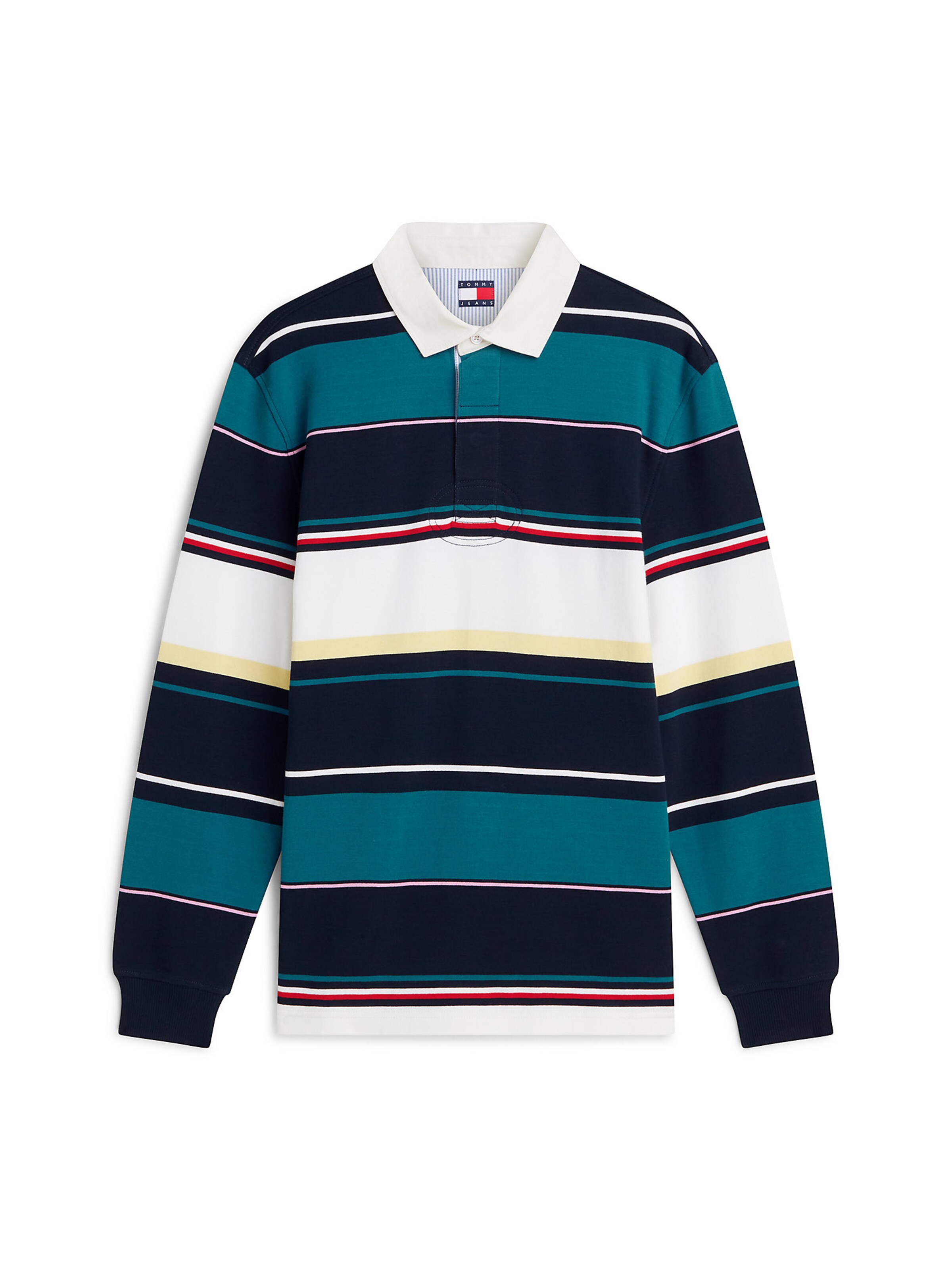 Tommy Jeans Poloshirt in navy / gelb / rot / weiß, Produktansicht