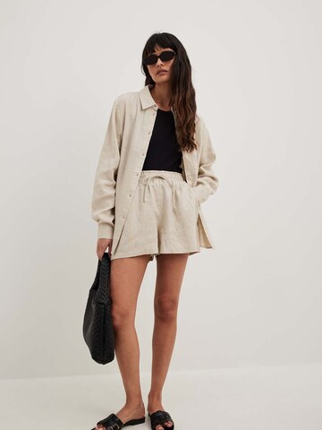 NA-KD Regular Pants in Beige