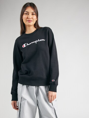 Champion Authentic Athletic Apparel Sweatshirt in Black: front