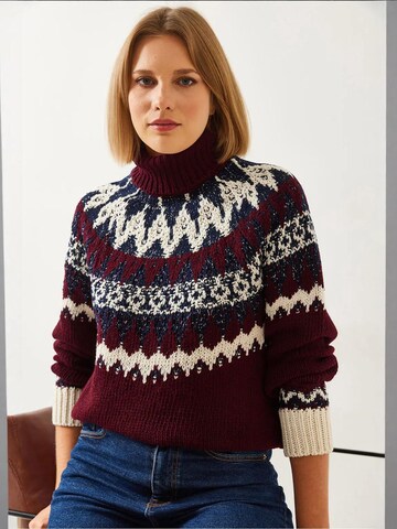 Pullover di Bianco Lucci in rosso: frontale