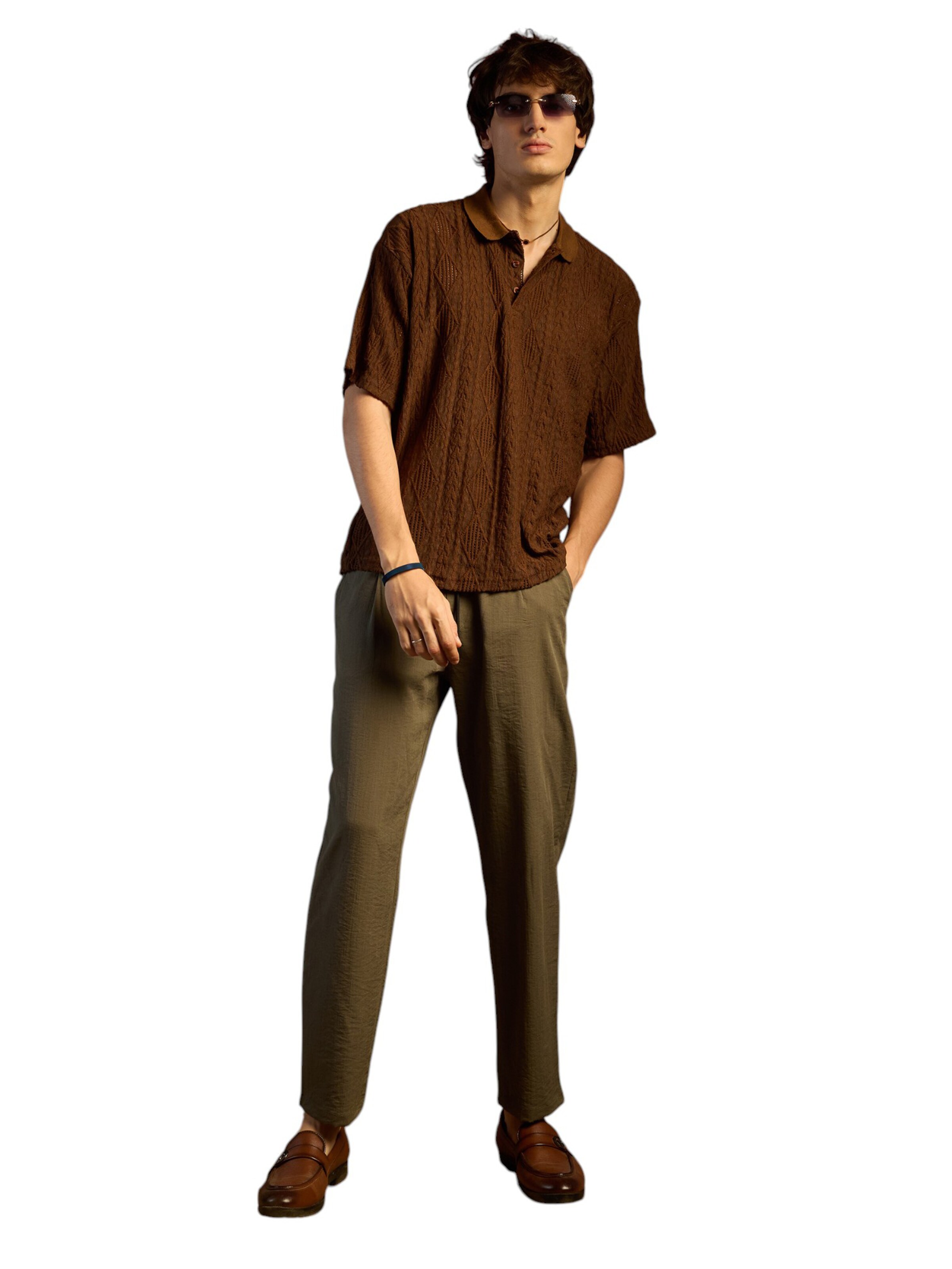 Campus Sutra Shirt in Brown