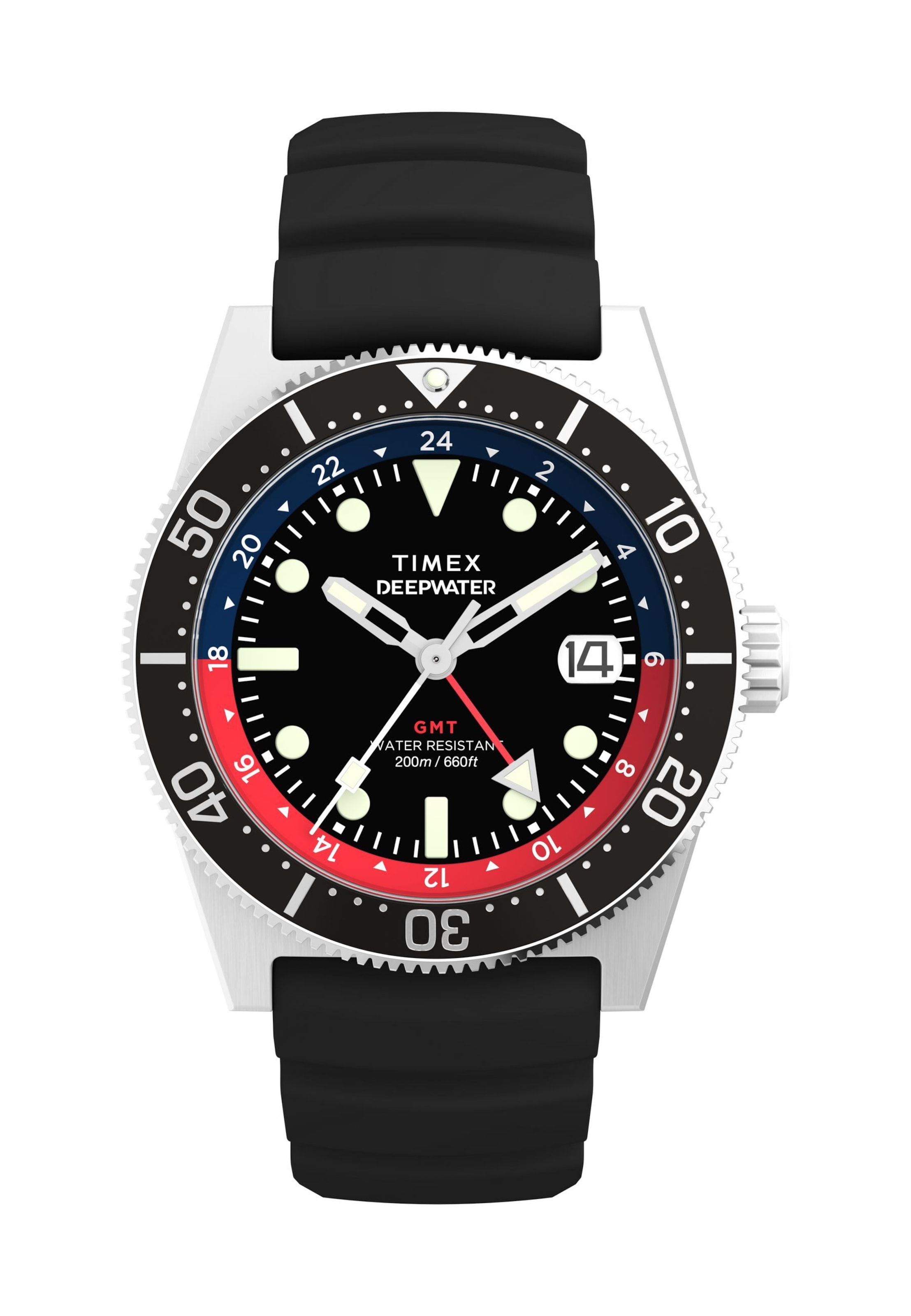 TIMEX Analoguhr in Schwarz: Vorderseite