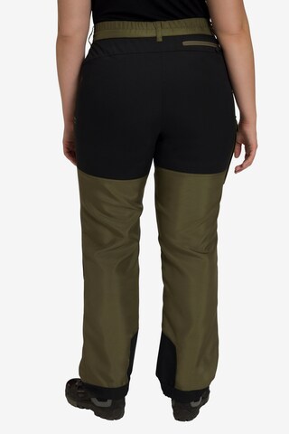 Ulla Popken Regular Athletic Pants 'HYPRAR' in Green