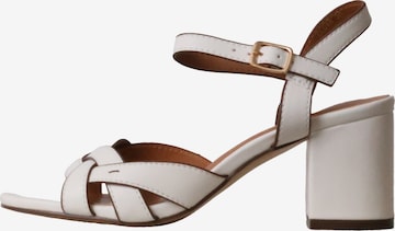 Sandalo 'Supermodische Sandalen mit Absatz' di POTI PATI in bianco: frontale