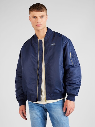 Tommy Jeans Prehodna jakna 'Authentic' | modra barva: sprednja stran