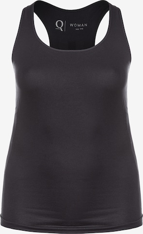 Q by Endurance Top in Black: front