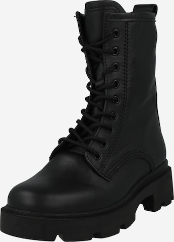 Lace up 2025 booties leather