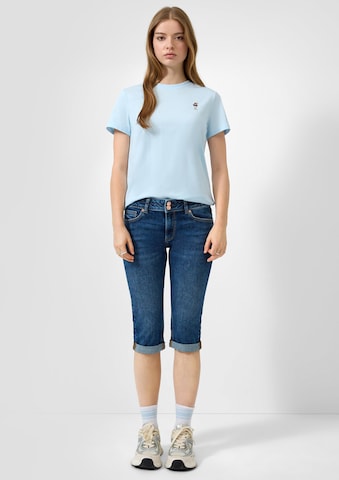 Coupe slim Jean ' CATIE ' QS en bleu : devant