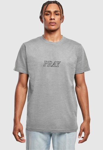 Mister Tee Футболка 'Pray Hands' в Серый: спереди