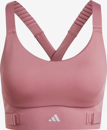 ADIDAS PERFORMANCE Bustier Sport bh 'FastImpact Luxe' in Rood: voorkant