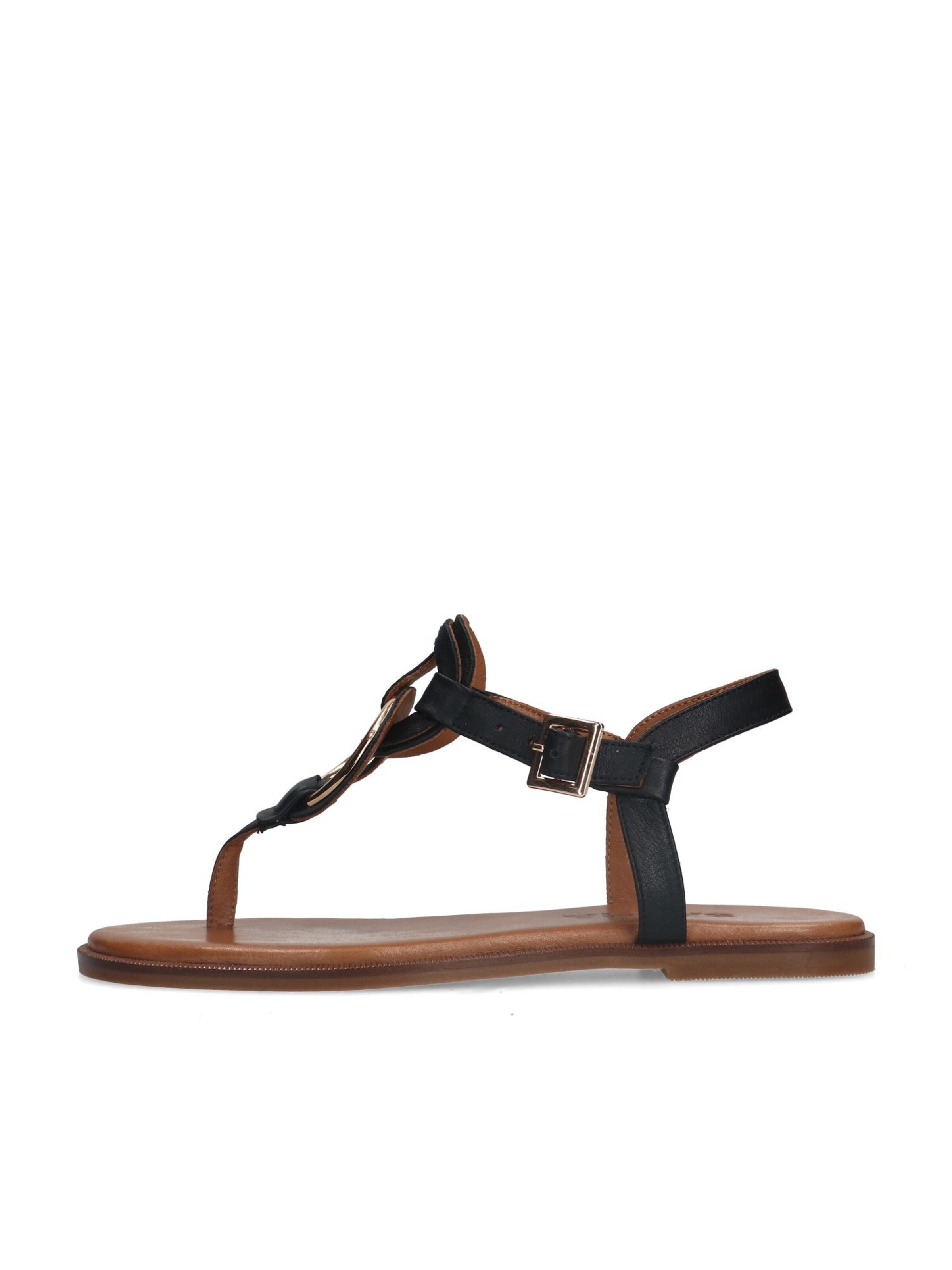SACHA T-Bar Sandals in Black