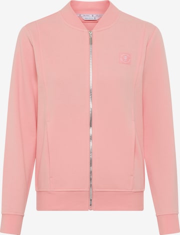 DELMAO Sweatjacke in Pink: Vorderseite