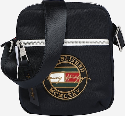 TOMMY HILFIGER Taška cez rameno - tmavomodrá / zlatá / zelená / červená / biela, Produkt