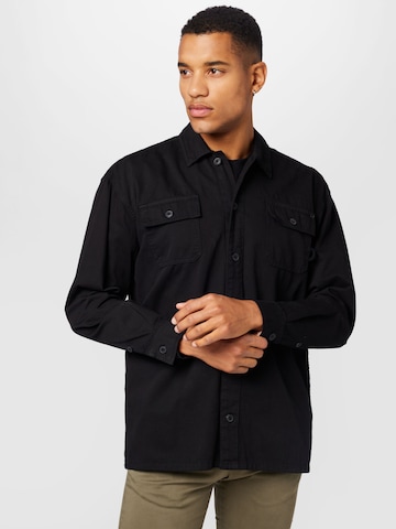 BLEND Comfort fit Button Up Shirt in Black: front