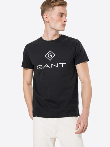 Coupe regular T-Shirt GANT en noir : devant