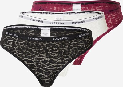 Calvin Klein Underwear Trosa i mörkröd / svart / vit, Produktvy