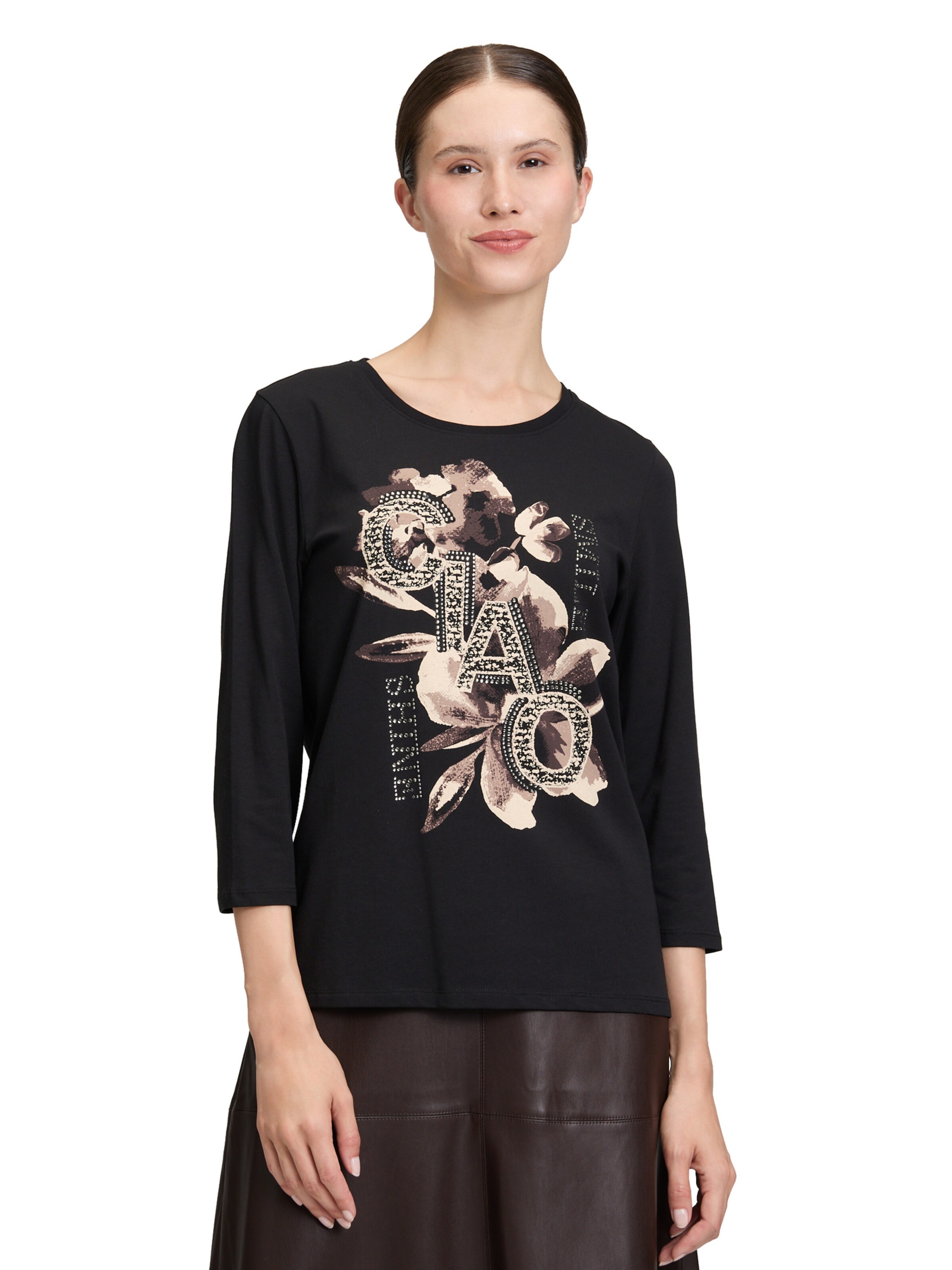 T-shirt Betty Barclay en noir : devant