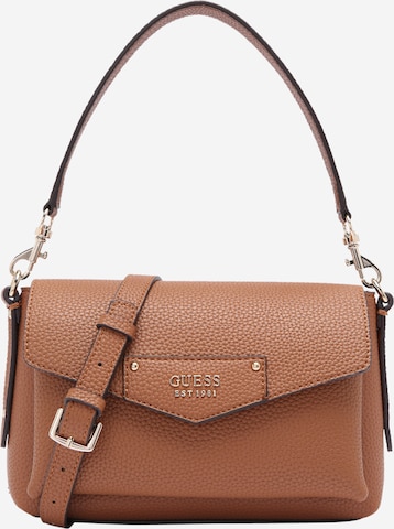 GUESS Shoulder Bag 'BRENTON' in Brown: front