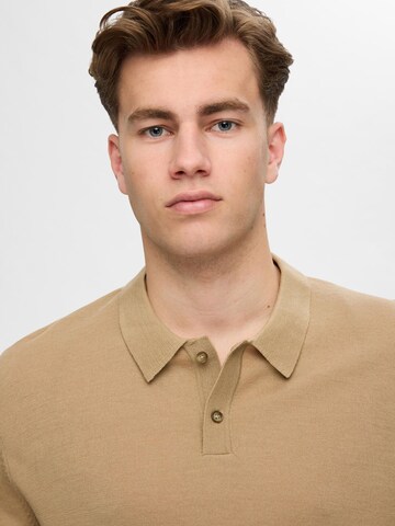 Pull-over 'SLHTray' SELECTED HOMME en marron