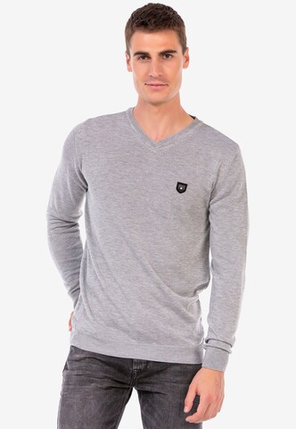 CIPO & BAXX Sweater in Grey: front