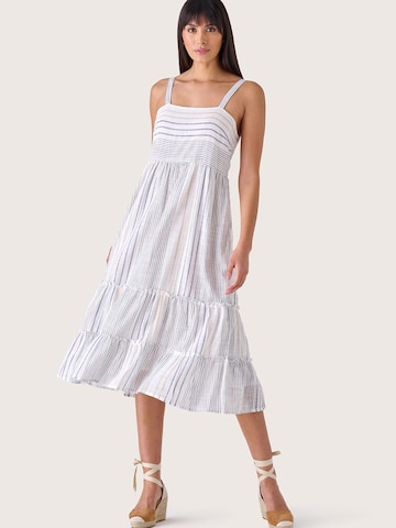 Robe de soirée Camomilla en blanc : devant