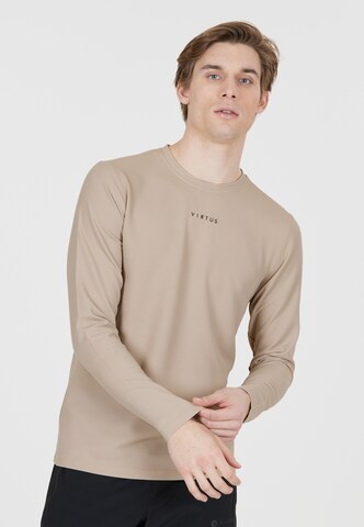 Virtus Langarmshirt 'Besto' in Beige: predná strana