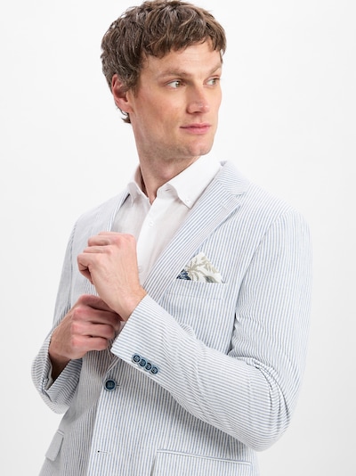 Nils Sundström Veste de costume 'Marcello' en bleu clair / blanc, Vue avec produit