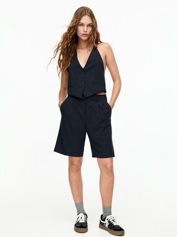 Regular Pantalon à pince Pull&Bear en bleu