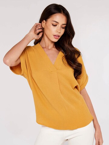Apricot Blouse in Yellow: front