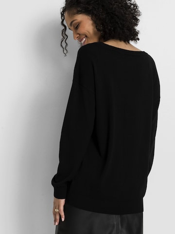 bonprix Oversize pulóver - fekete
