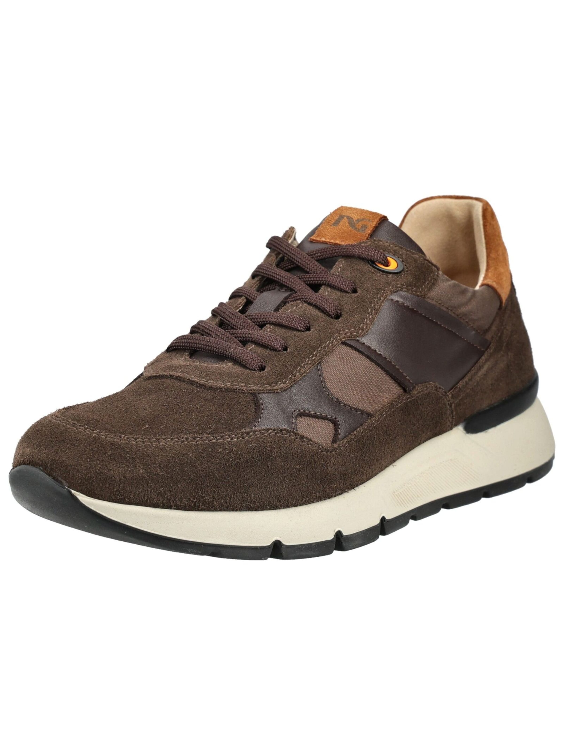 Baskets basses Nero Giardini en marron : devant