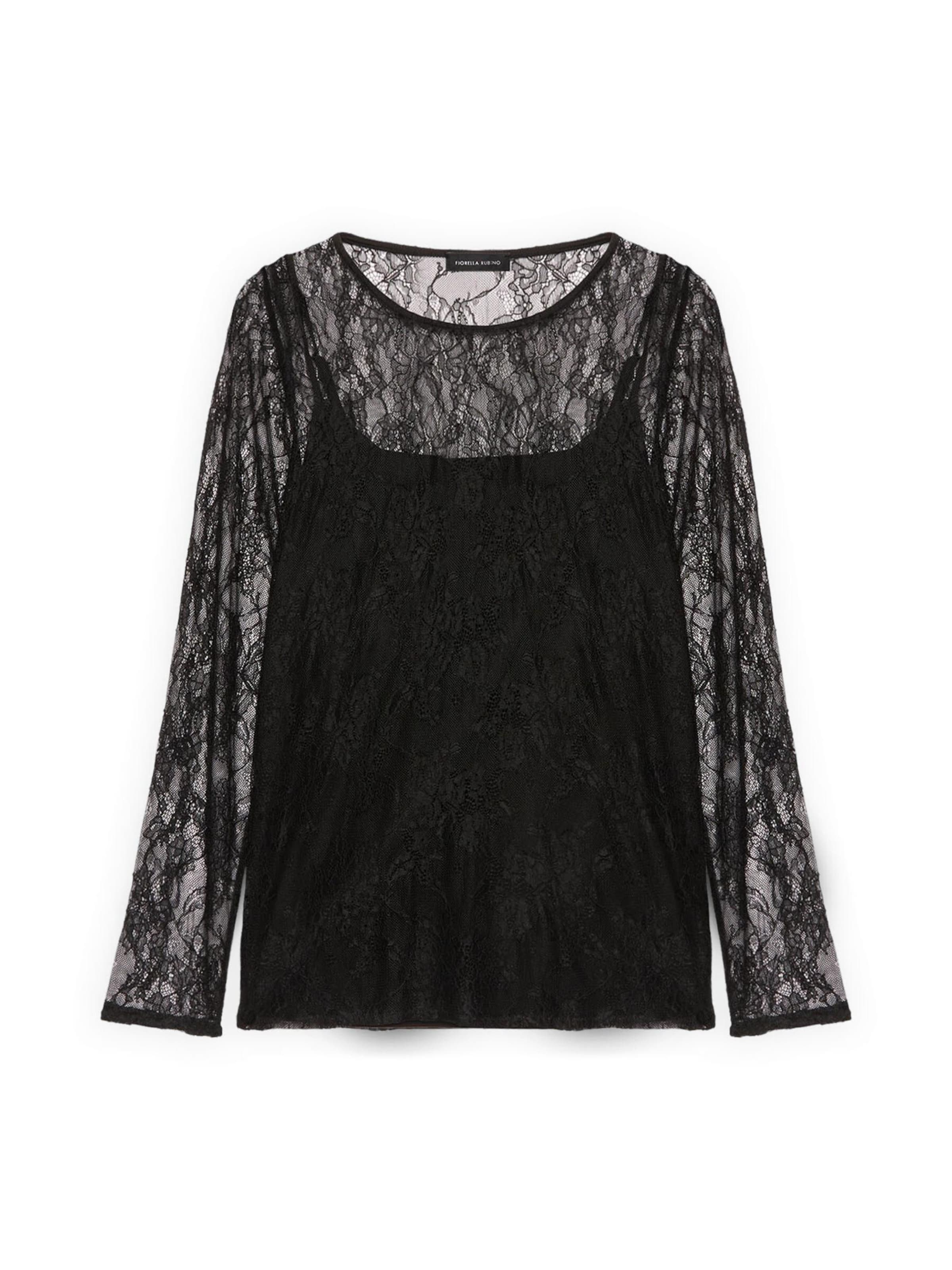 Fiorella Rubino - Blusa en negro: frente