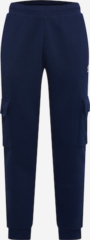 Effilé Pantalon cargo 'Trefoil Essentials ' ADIDAS ORIGINALS en bleu : devant